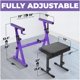 thumbnail image 2 of Soporte para piano Liquid Stands 54‑88 teclas color púrpura y banco, 2 of 6