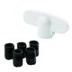 thumbnail image 1 of Hardware Handle PRIME-LINE H 3892 blanco fundido a presión, paquete de 2, 1 of 5
