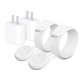 thumbnail image 1 of Cargador QKCOK para Pixel Watch 3/2, paquete de 2, USB‑C, blanco, 1 of 6