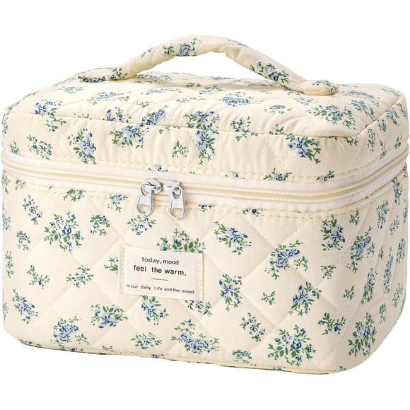 Neceser HBselect Algodón Acolchado Grande Floral 24x16x16cm