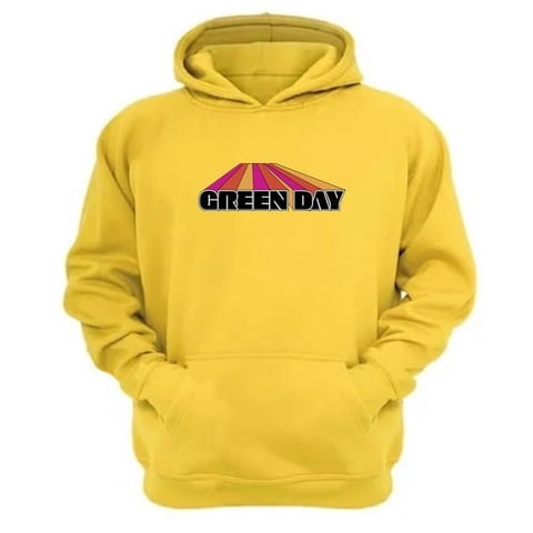 Genérico - Polerón Canguro Green Day Amarillo Talla Xs Unisex