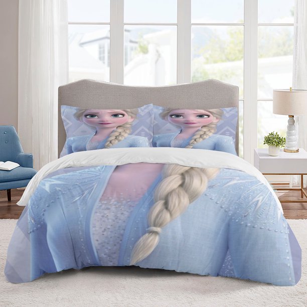 Frozen Bedding Sets Cartoon Duvet Cover Lightweight 3 Piece Bet Sets for Kids Boys Girls