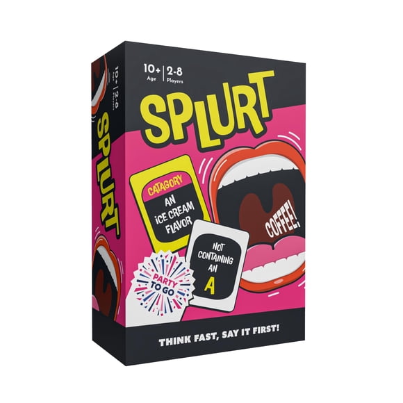 Juego Gamewright Party to Go Splurt Piensa rápido, dilo primero