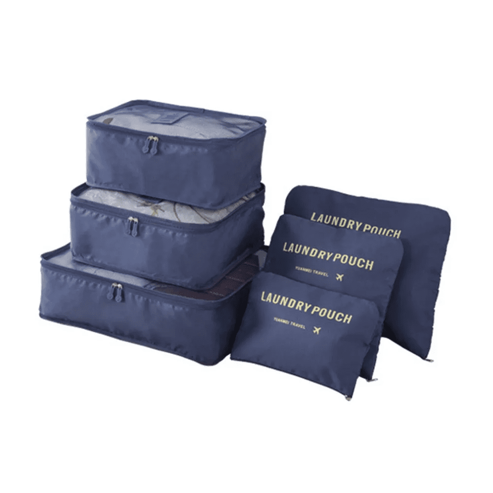 Organizador De Equipaje Belug Color Cian - Pack De 6 Unidades