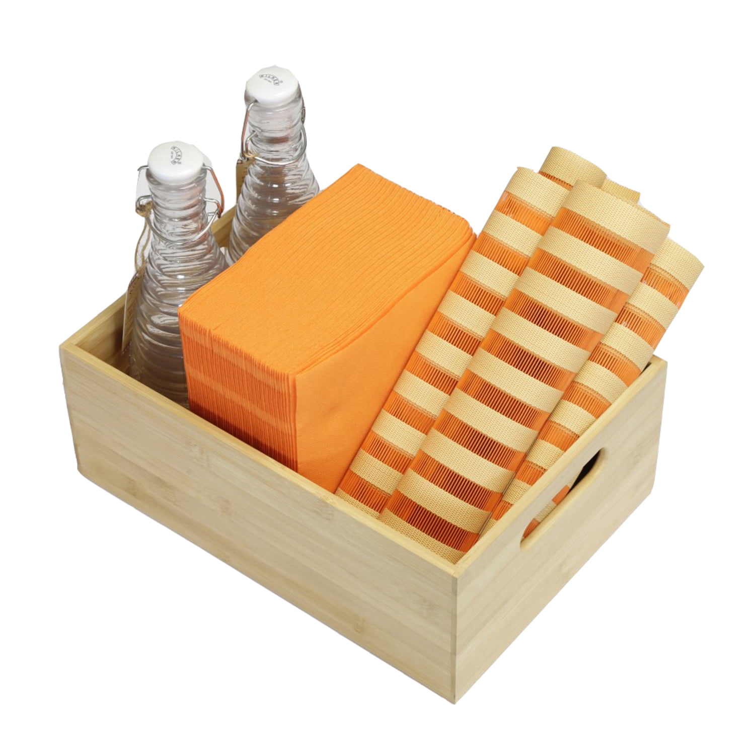 Caja Bambú Natural Hbt Tamaño M 34x24x13 Cm