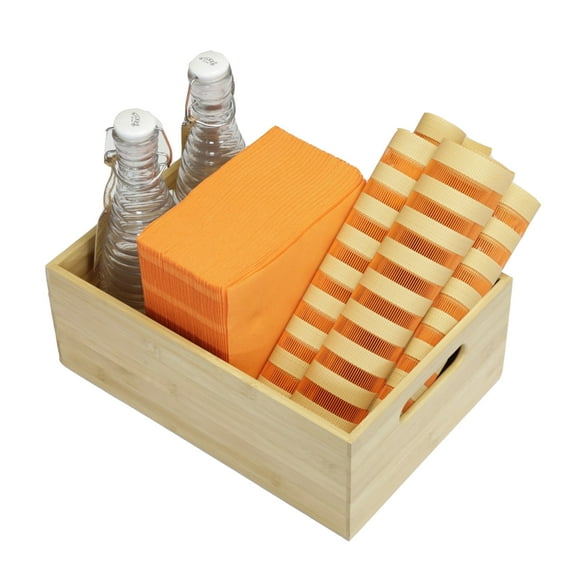 Caja Bambú Natural hbt Tamaño M 34x24x13 cm