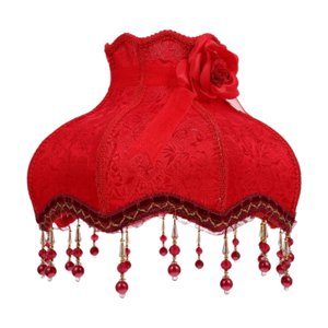 Ioensy - Pantalla De Tela Elegante Con Flecos Para Hogar, Oficina, Sala De Estar, Hotel, Color Rojo