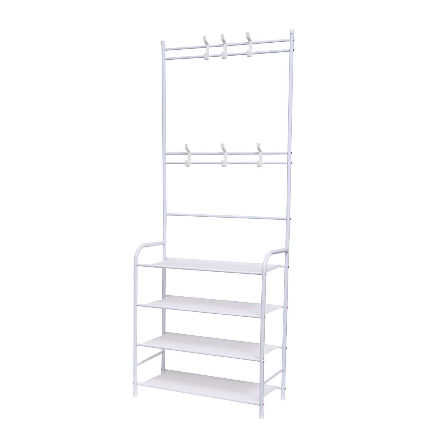 Concepts Life - Estante Multifuncional Perchero Zapatero Organizador De Ropa