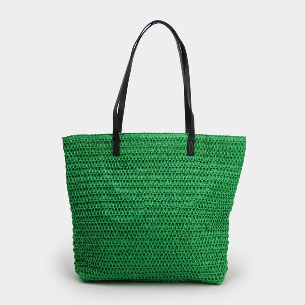 Bolso Playero de Rafia 23 L con Tirantes Largos