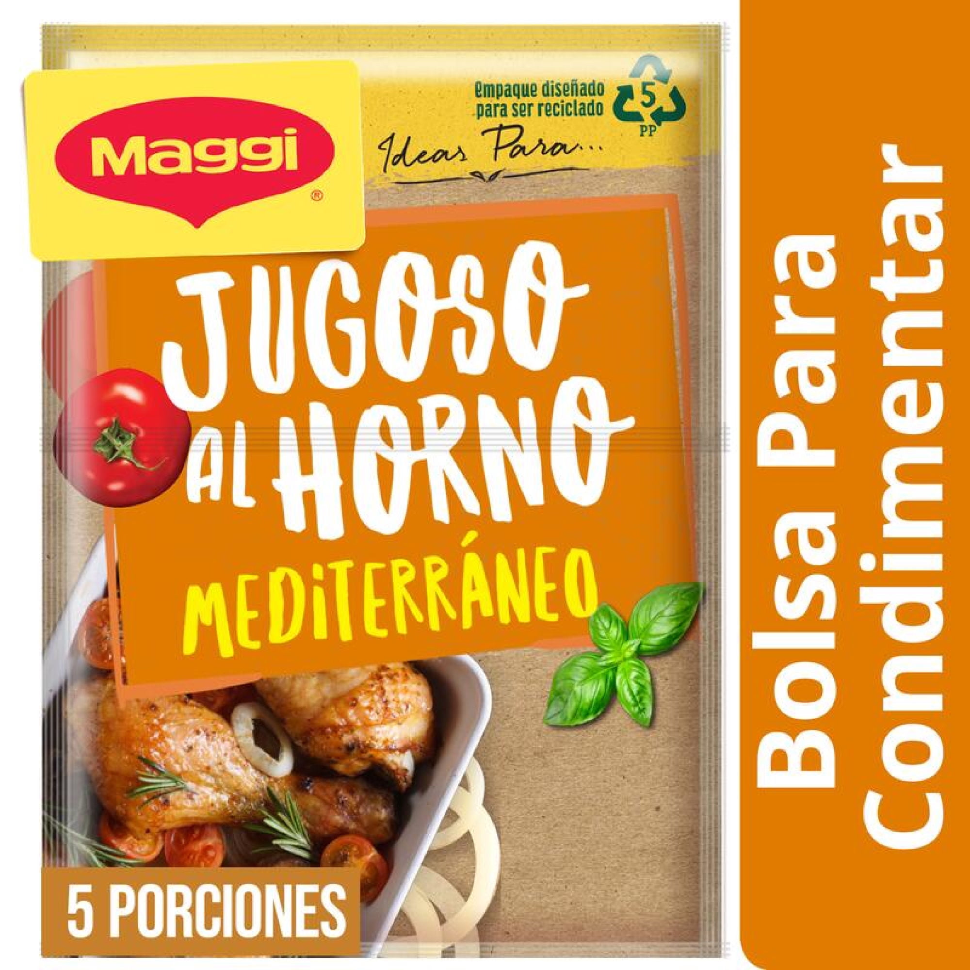 Base Jugoso Al Horno Mediterráneo (5 Porciones) Sobre 25 g Maggi