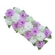 thumbnail image 2 of Ramo De Camino De Mesa Con Panel De Flores De Rosas De Arco Para Boda, Morado Y Blanco, 2 of 5