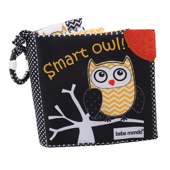 Libro de tela arrugada Bebe Mondo Smart Owl de Teether para bebés