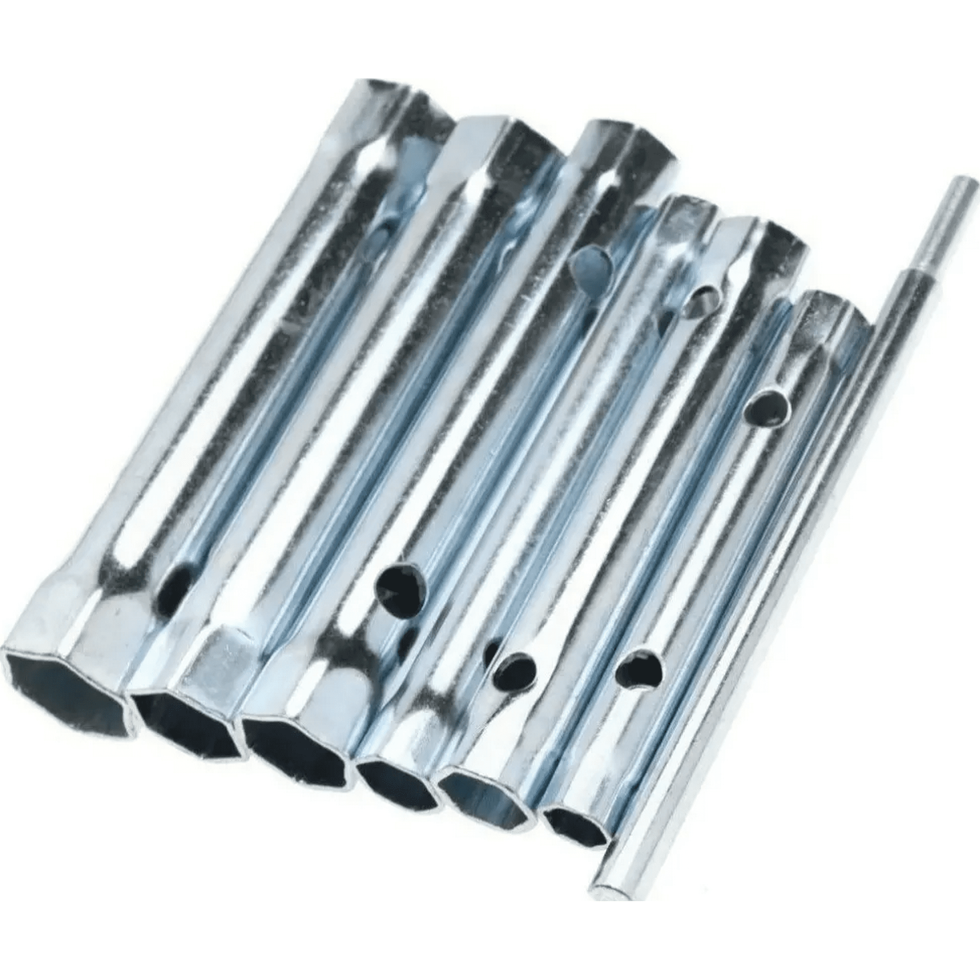 Genérico - Set 6 Llave Plomero Trasera Tuerca Llave Bujía Llave Juego Plateado