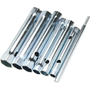 Genérico - Set 6 Llave Plomero Trasera Tuerca Llave Bujía Llave Juego Plateado