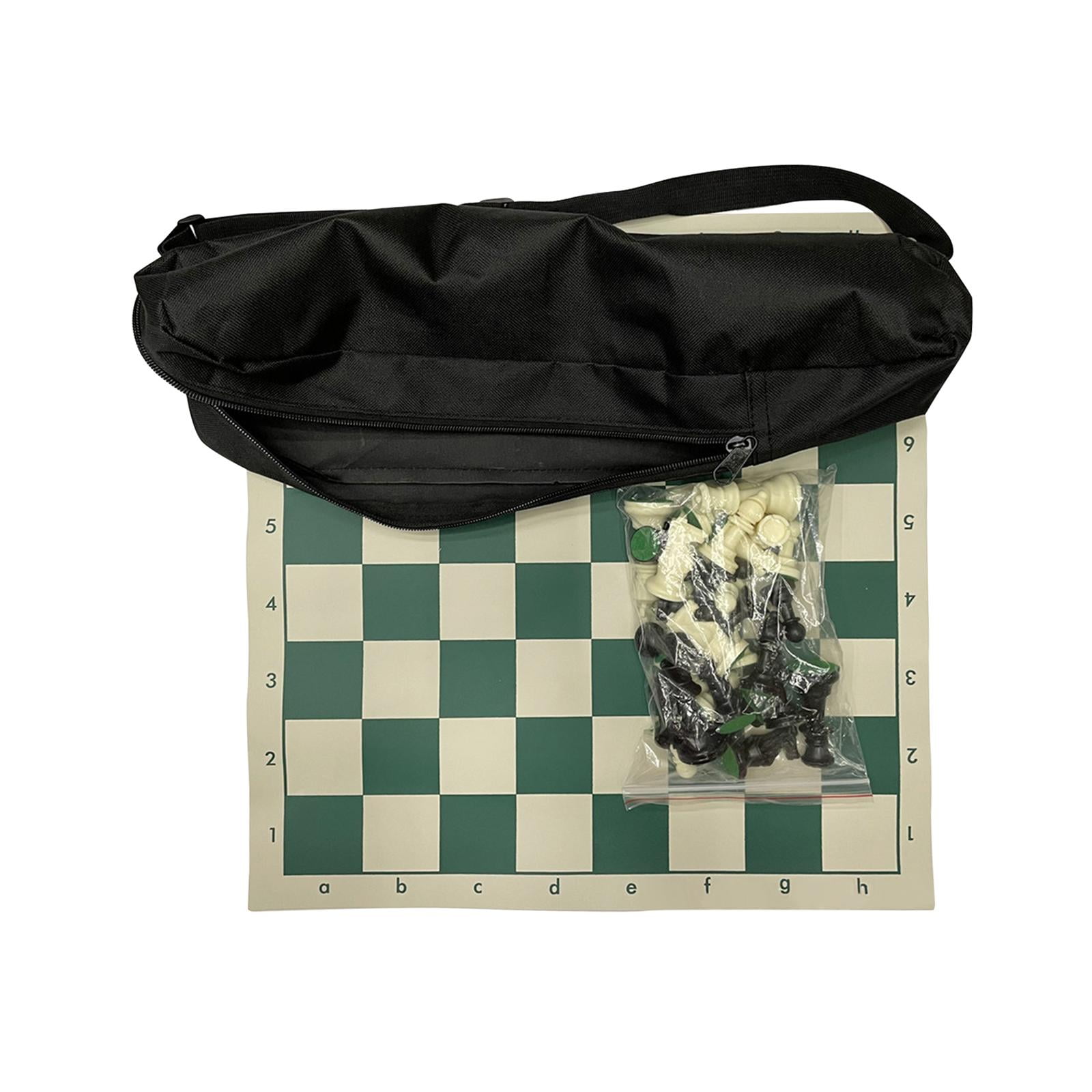 Magideal - Juego De Ajedrez Portátil, Juego De Ajedrez Con Bolsa De Almacenamiento, Piezas De Ajedrez, Juego De Mesa De Ajedrez Enrollable Para Viajes, Exteriore M