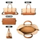 thumbnail image 2 of Bolso Sharo Classic Leather Weekender Duffle Lona Beige y Cuero Genuino, 2 of 13