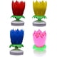 thumbnail image 1 of 4 velas musicales de cumpleaños con diseño de flor de loto para decoración de tartas y fiestas de cumpleaños., 1 of 7