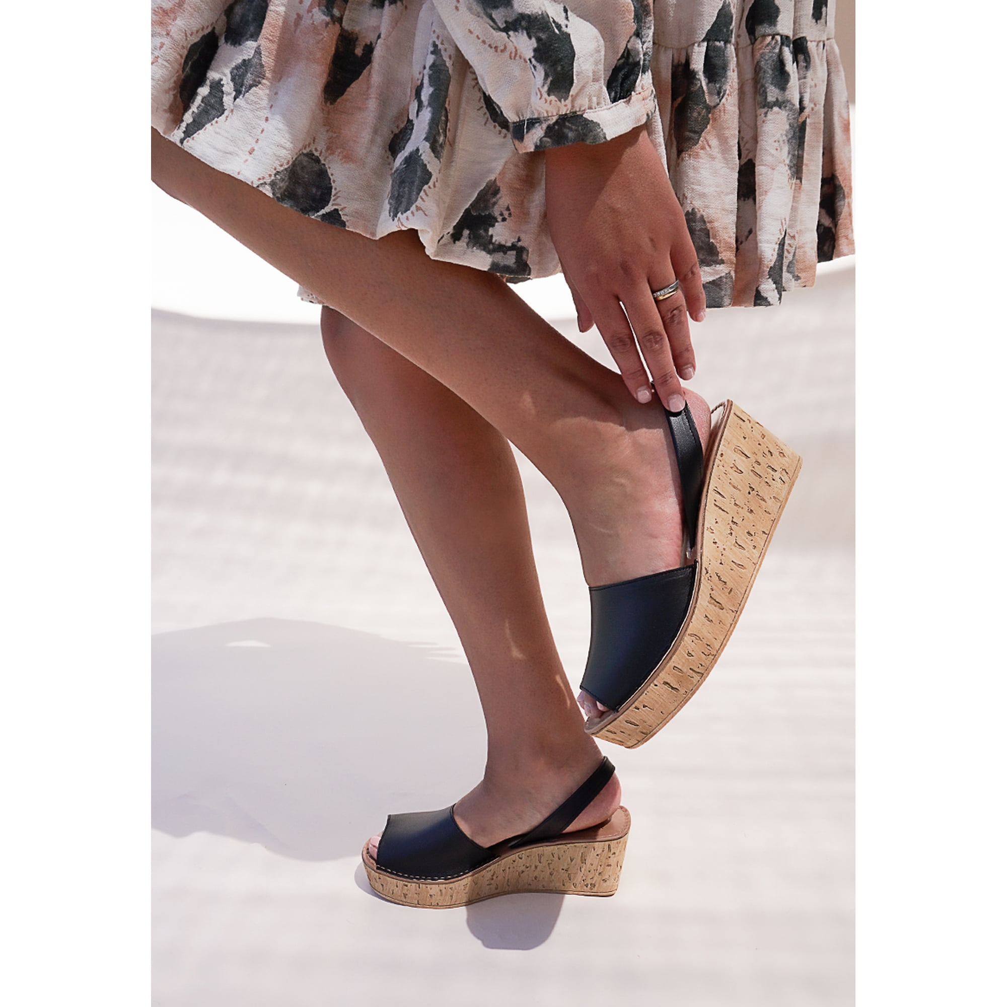 Lola Canales - Sandalia Cuero Eliada Negro