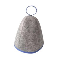 Ioensy - Gorro De Fieltro Portátil Con Buena Absorción De Agua Para Sauna, Gorro De Fieltro Para Hombres Y Mujeres, Para Bañarse En Gris Y Azul