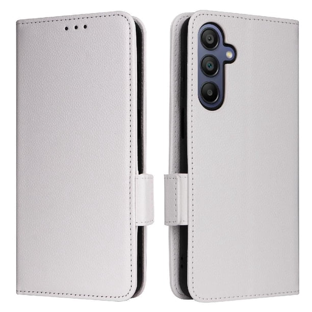 Funda Cartera para Samsung Galaxy A16 Tapa Flip con Ranuras y Soporte Blanco