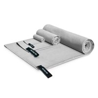 Babyluna - Toalla Microfibra De Deporte, Baño, Viaje, 3 Pcs Gris