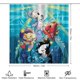 thumbnail image 2 of Mermicorno Caída De Estrellas theme 4 piece Shower Curtain Set With Rugs Waterproof Bathroom Decor Set Includes Bath Mat U shaped Rug Toilet Lid Cover And Curtain With Hooks, 2 of 6