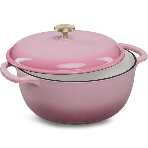 Horno holandés Best Choice Products, 6 litros, hierro fundido esmaltado, rosa