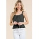 thumbnail image 1 of Top Camisola de Canalé con Lazo Delantero y Peplum de Encaje, 1 of 4