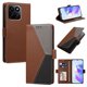 thumbnail image 1 of Cartera Plegable para Honor 200 Smart, PU Tricolor con Ranuras, Marrón, 1 of 6