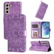 thumbnail image 5 of Funda tipo cartera FOXDOCK para Samsung Galaxy S21 FE , diseño girasol en relieve, cuero PU, cierre magnético, soporte y tarjetero, 5 of 5