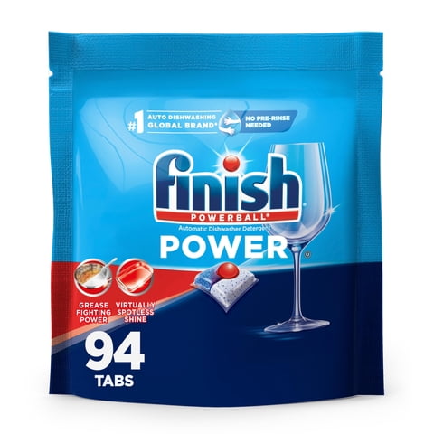 Cápsulas Para Lavavajillas Finish Power Deep Clean & Shine, 94 Unidades