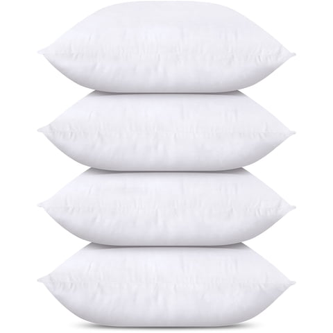 Utopia Bedding - Juego De Ropa De Cama Throw Pillows Utopia De 4 Unidades, Color Blanco, 50 X 50 Cm