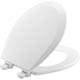 thumbnail image 1 of Asiento De Inodoro 500ec De Madera Duradera Redondo Blanco, 1 of 5