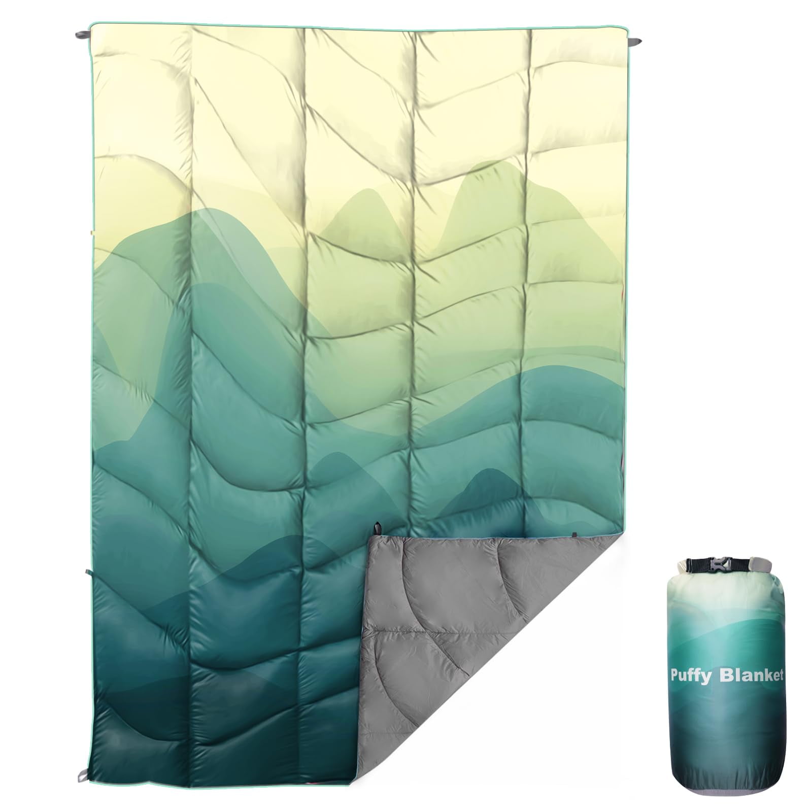 Manta De Camping Glorsign Outdoor Puffy, Ligera, Verde