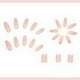 thumbnail image 5 of 24 uñas postizas cortas, uñas postizas tipo ataúd para mujer con diseño de mariposas y brillo., 5 of 6