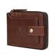 thumbnail image 1 of Cartera con cremallera MING CLAN con bloqueo RFID de piel, plegable, marrón, 1 of 6