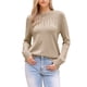 thumbnail image 1 of Suéter Casual de Mujer INSPIRE CHIC Cuello Redondo Calado Otoño Invierno Suéter Suelto M Caqui, 1 of 6