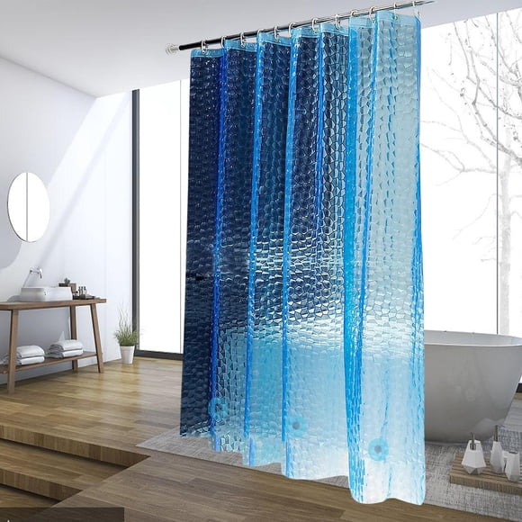 Cortina de Ducha jssablo 183 cm Azul Impermeable 3D