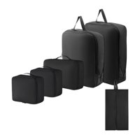 Bothyi - Juego De 6 Bolsas De Almacenamiento De Viaje, Bolsa De Almacenamiento Para Zapatos Para Playa, Senderismo, Viajes, Color Negro