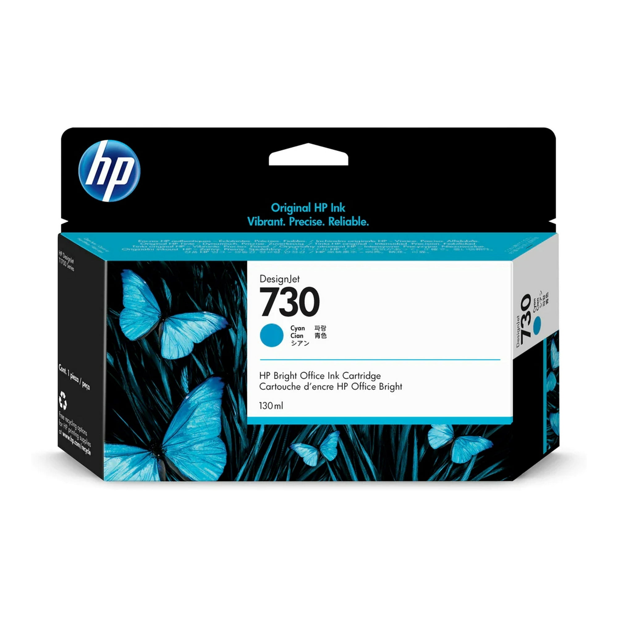 Cartucho De Tinta Hp Designjet 730 P2v62a De 130 Ml Cyan