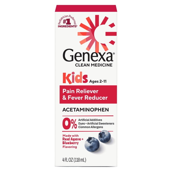 Genexa Kids Acetaminofén 160 mg 4 oz 118 ml Sin Colorantes