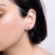 thumbnail image 2 of Aros Mujer Oro Amarillo 18 kts Estrella Circon Blanco, 2 of 3