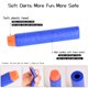 thumbnail image 4 of Dardos lififun 600 unidades, 7,2 cm, espuma suave, azul, 4 of 5
