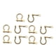 thumbnail image 2 of 10 Uds hebillas de abrazadera de carga en forma de arco, grillete de arco de Metal resistente DIY, grillete de cadena para bolsos, mochilas, Oro, 2 of 5