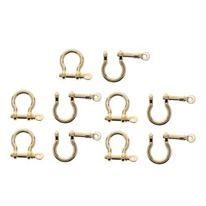 Bothyi - 10 Uds Hebillas De Herradura Llave Hecha A Mano Chian Arco Grillete Para Juguetes Correas Artesanía Oro