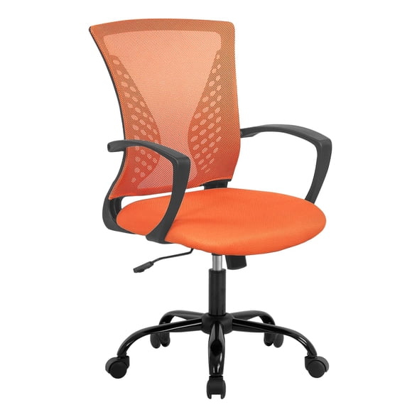 Silla de oficina BestOffice de malla ergonómica ajustable color naranja