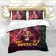 thumbnail image 5 of Bruja Escarlata Wanda Maximoff Conjunto de sábanas temático, trío de piezas, cómodo y amigable con la piel, diseño único, regalo de decoración para el hogar para familiares, amigos y fans,173cm *218cm, 5 of 6