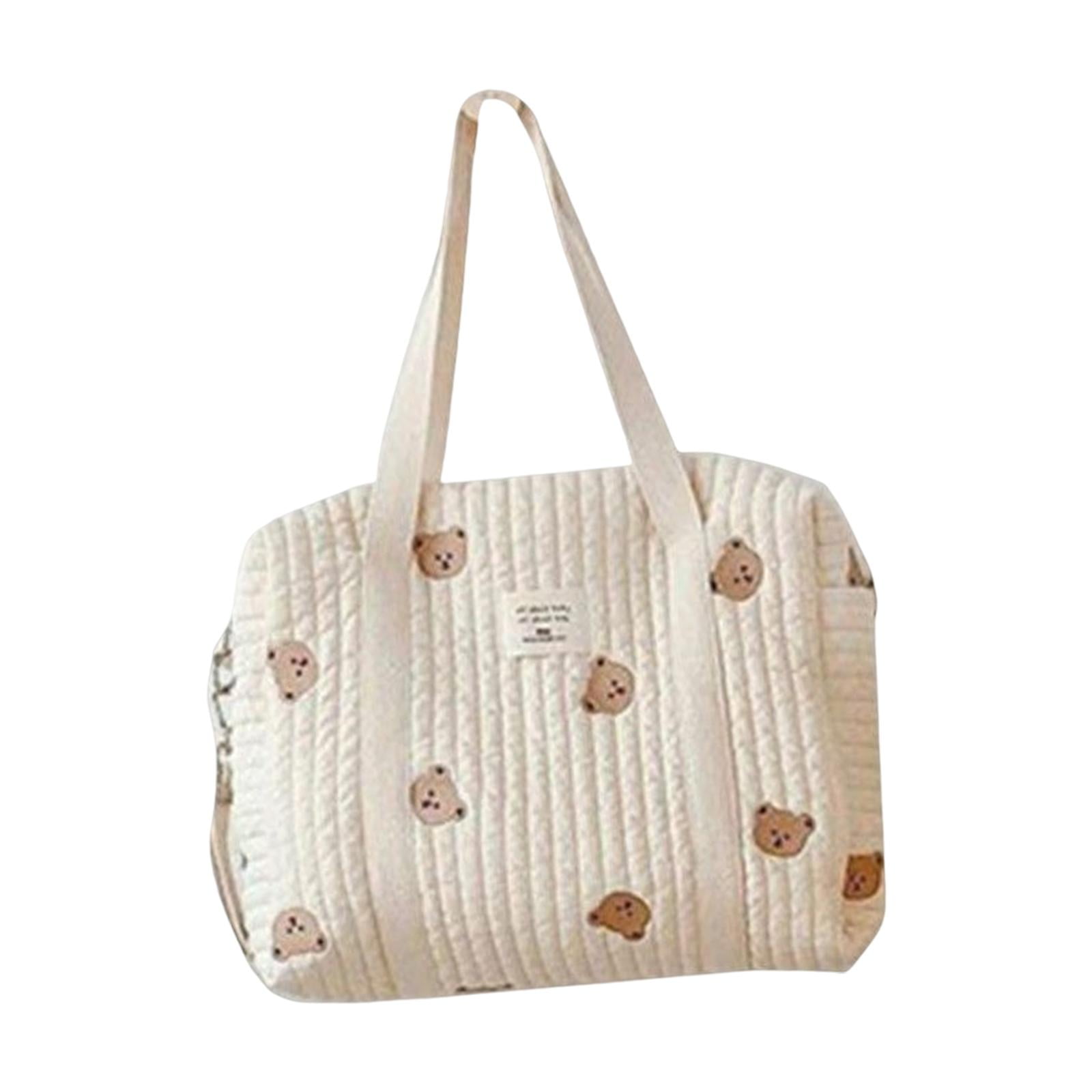 Magideal - Bolso Portátil Para Cochecito, Portavasos, Toallita, Organizador De Teléfono De Juguete, Bolsos De Mano, Bolso De Hombro Para Momia, Para Exteriores, Oso L