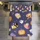 thumbnail image 1 of Halloween Pikachu Psyduck Eevee 3 Piece Sets Full/Queen Size - Reversible Microfiber Quilts with Shams Soft Lightweight Bedspread Coverlet Comforter for All Season Bed Sheets, 1 of 4