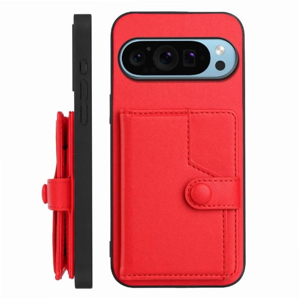 FOXDOCK Funda para Google PIXEL 9 Pro con Bloqueo RFID - Diseño Elegante con Cierre de Botón